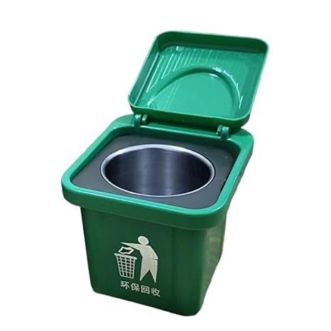 Compact Trash Can with Lid Ashtray Funny Decor, The desk trash can