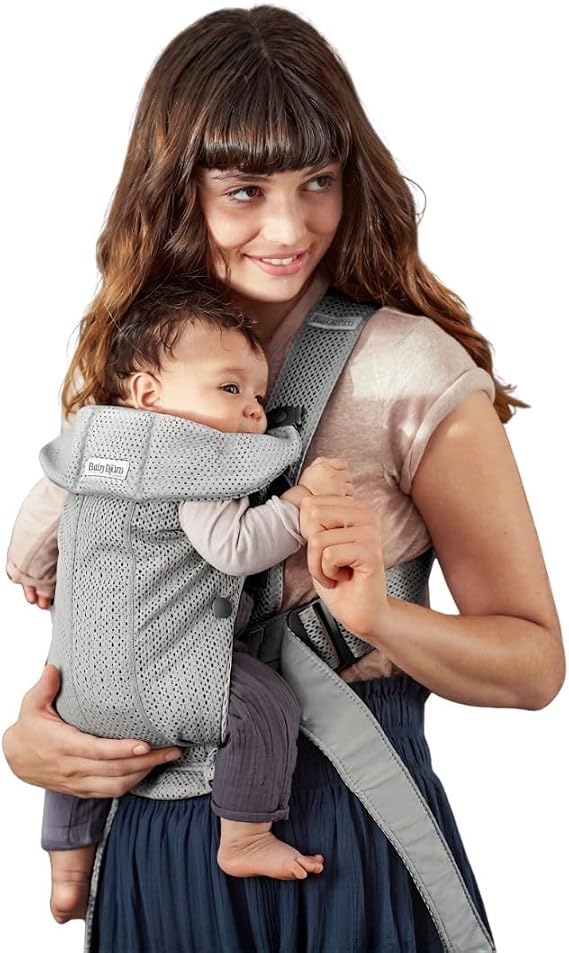 BABYBJÖRN Mini Baby Carrier Backpack, 3D Mesh, Grey