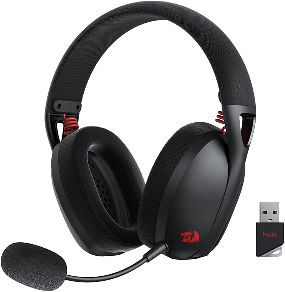 Redragon H848 BT Wireless Gaming Headset - Lightweight - 7.1 Surround Sound - 43MM Drivers - Detachable Microphone - for Multi Platforms