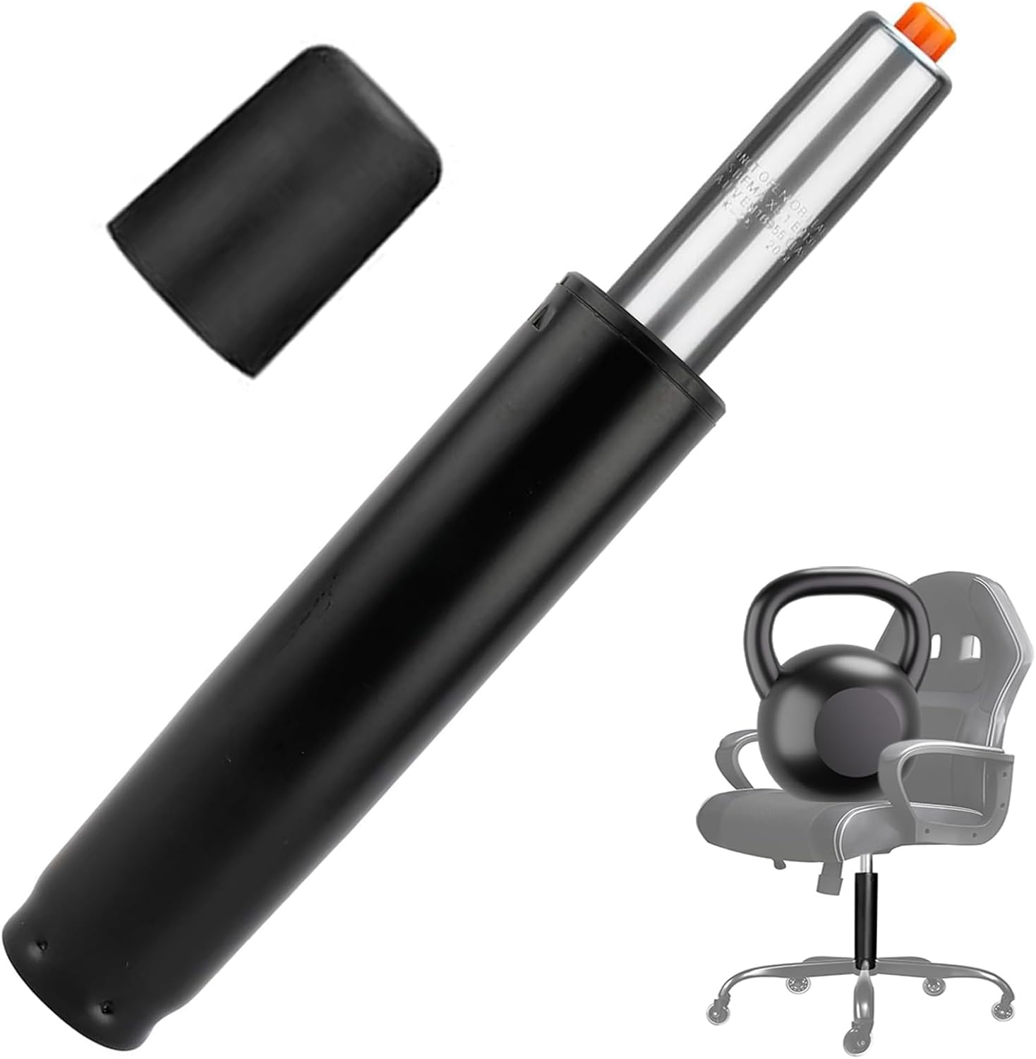 450 Lbs Office Chair Replacement Parts, Class 4 Hydraulic Pneumatic Piston, Black Heavy Duty Steel Gas Lift Cylinder, Universal Size Gas Spring Strut for Gaming Chairs, Boss Chair Total Length 45cm