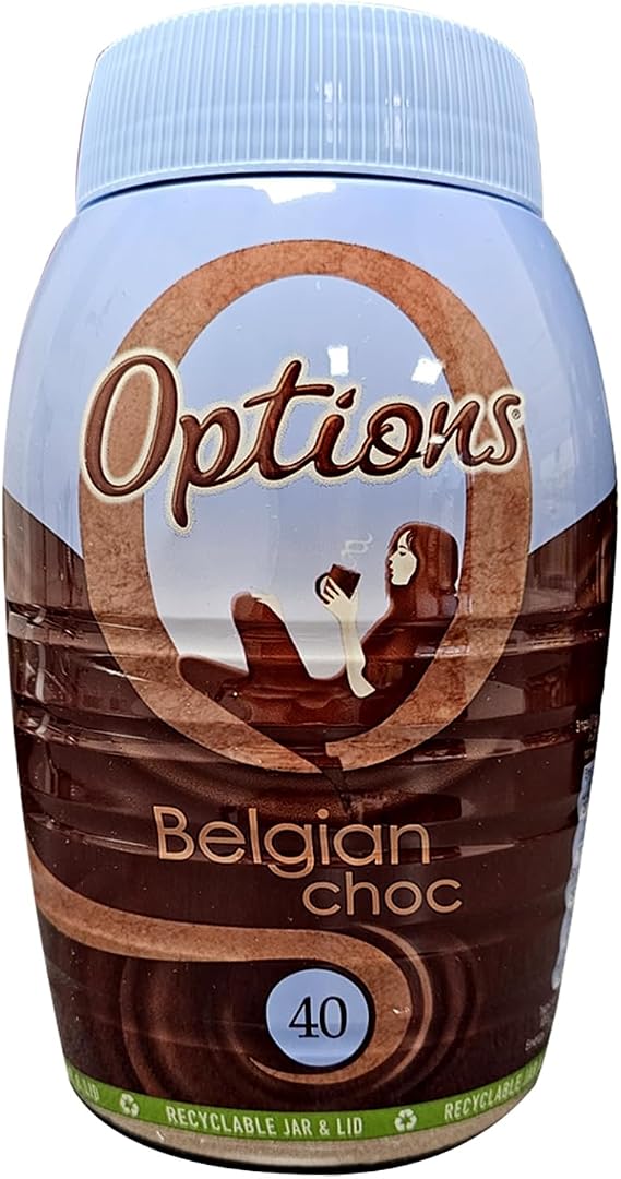 Options Belgian ChocOLait Luxury Instant Hot Drink with Sugar G, Chocolate, 825 gram