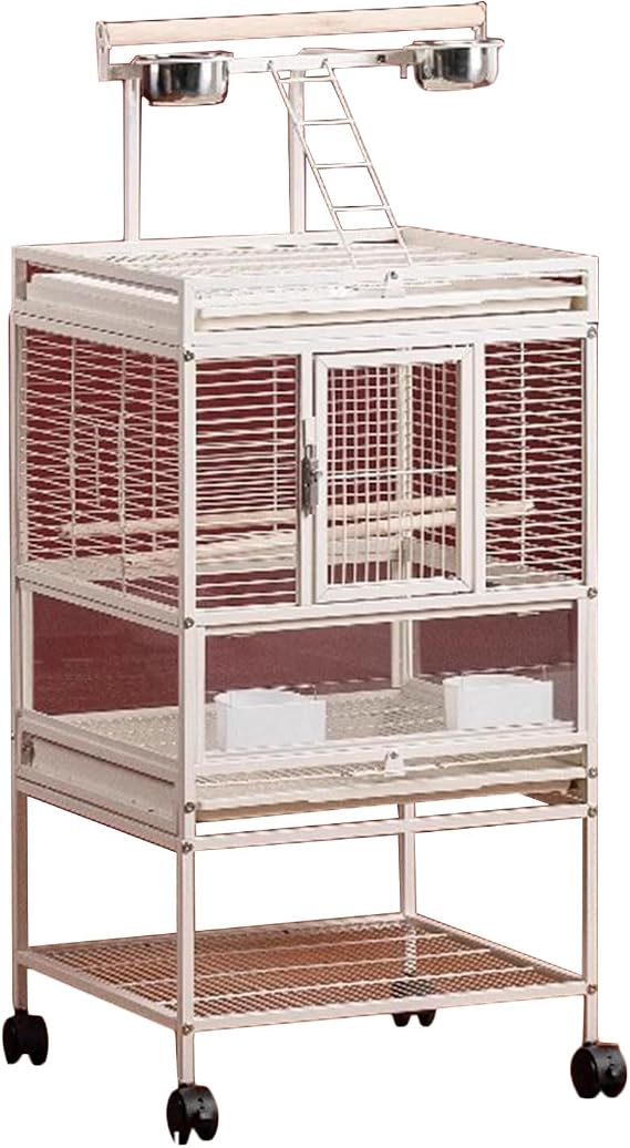 Bird Cage, Bird Cage with Stand, Jaulas para Pájaros with Play Top, Indoor Bird Cage for Parrots Conures Lovebird Cockatiel Parakeets