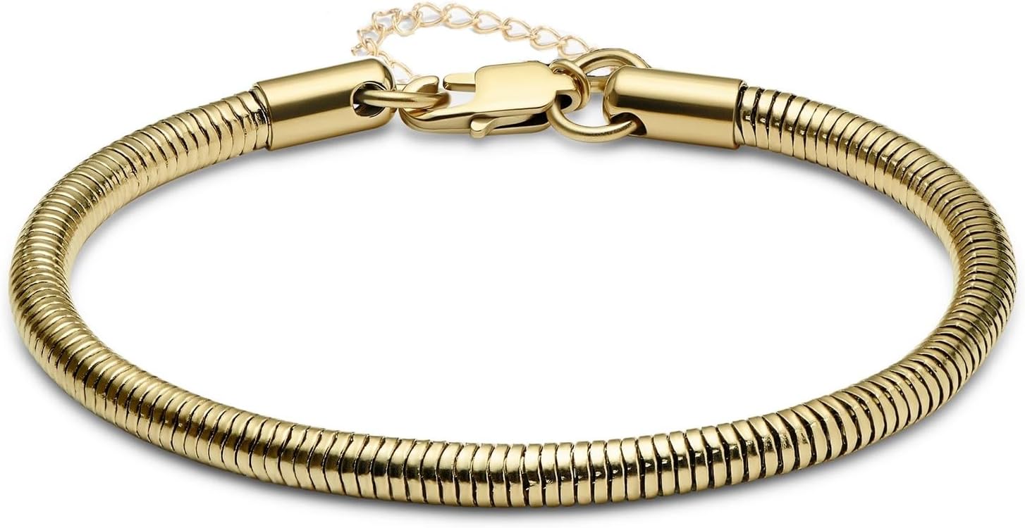 AEE® Unisex Steel Bracelet Italian Rope Snake Charm Attachable Mens and Womens Bracelet