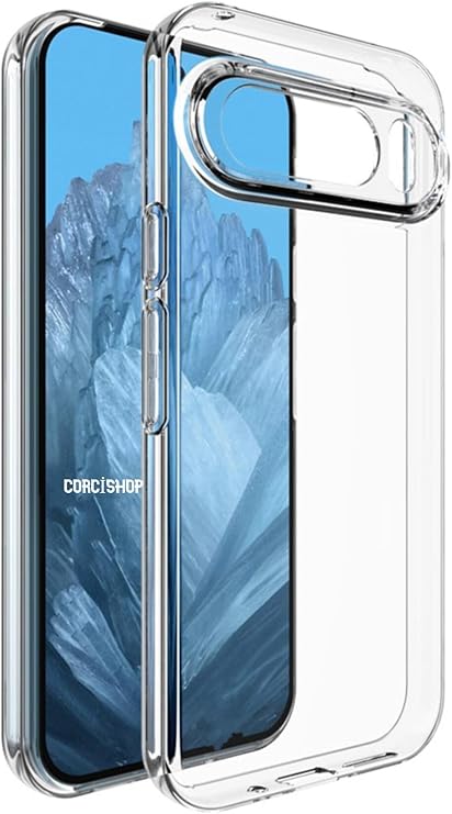 SİDE EYE Google Pixel 9 Pro XL İle Uyumlu Sararmaz Kamera Korumalı Esnek Darbe Emici Silikon Şeffaf Telefon Kılıfı Arka Kapak - Şeffaf