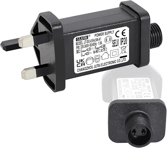 4.5V 4.5W String Lights Indoor-Outdoor Power Adapter for CZJUTAI JT-DC 4.5V4.5W / 1.35W-IP20 Christmas Lighting [U245]