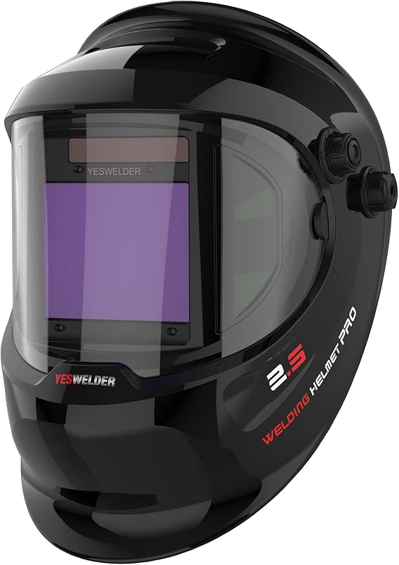 YESWELDER Auto Darkening Welding Mask Large View 10x8.2cm, with SIDE VIEW