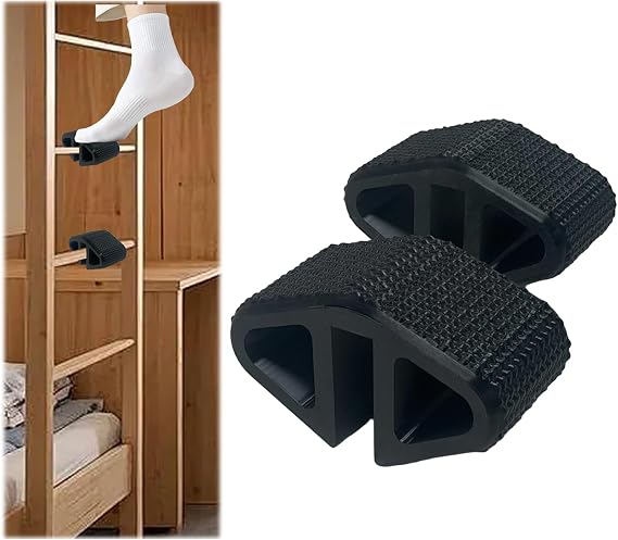 2pcs Dorm Bed Ladder Foot Support,Compatible with Loft Beds and Most College Dorm Bed Ladders,Bunk Bed Ladder Pads Accessories (B)