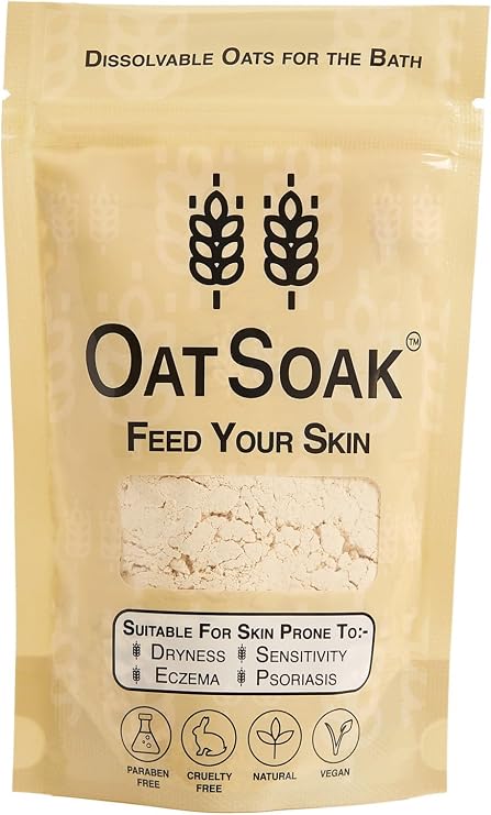 OatSoak Itch Relief Colloidal Oats - Dissolvable Oats for The Bath. Soothing Bath Powder for Chicken Pox Relief, Eczema, Psoriasis, Itchy, Irritated