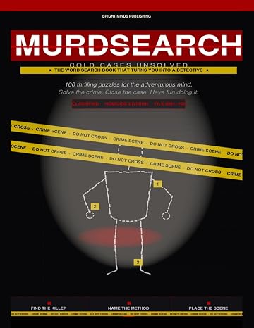 MURDSEARCH Cold Cases Unsolved: 100 Criminal Mystery Word Search Puzzles