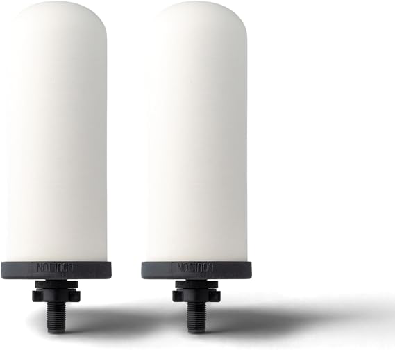 British Berkefeld 7" Ultra Sterasyl Ceramic Gravity Filter Cartridge | 2 Pack| Reduces Contaminants | Suitable for All Gravity Cans | Improves Taste & Odour | NSF Certified Candle Element