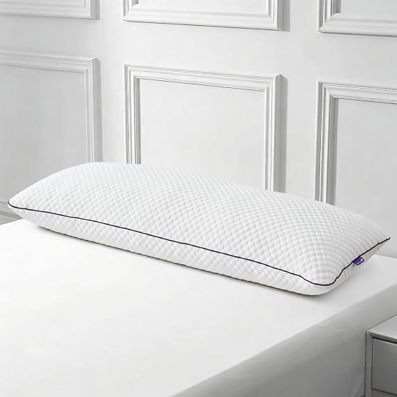 HOMELAB Adjustable Shredded Memory Foam Body Pillow, 20x54, Washable Cover