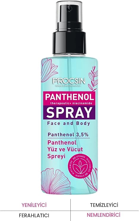 PROCSIN Panthenol Nemlendirici ve Tazeleyici Yüz Vücut Spreyi 100 ML
