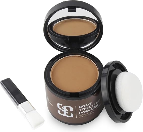 SOVONCARE Hairline Powder Instantly Hairline Shadow Gray Hair Coverage Touch Up Hair Root Cover Up Powder (Dark Blonde, 0.14 Ounce (Pack of 1))