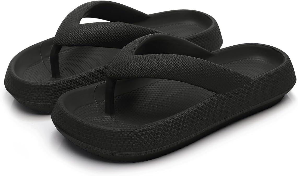 Cloud Sliders Women Men, Non-Slip flip flops Women Slippers, Super Soft Pillow Slides Slippers, Thick Sole Foam Sliders Bathroom Shower Sandals for Summer