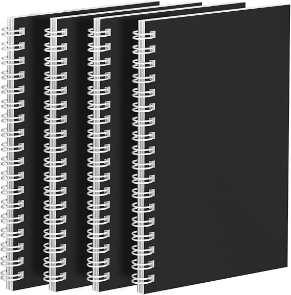 4 Pack Spiral Notebook A6 Wirebound Notebook Small Spiral Pocket Notepads