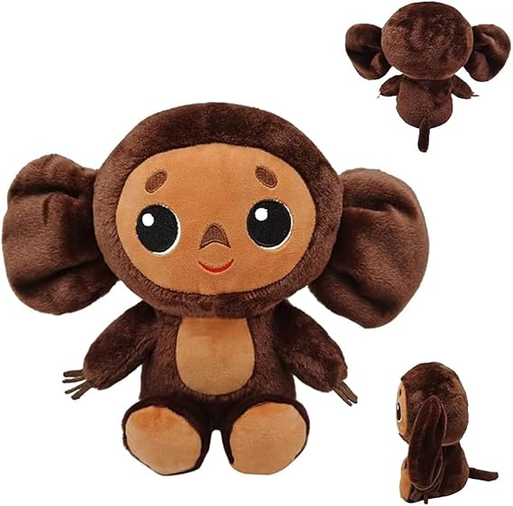 Cheburashka Monkey Plush Doll, Cute Big Ear Soft Pillow, Figure Ornament, Gift for Friends