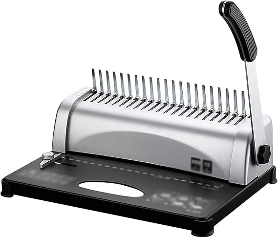 Office Accessories,Binding Machine, 21-Hole, Comb Binding Machine with Starter Kit Comb Binding Spines, Comb Binding Machine Perfect for Daily Office Documents