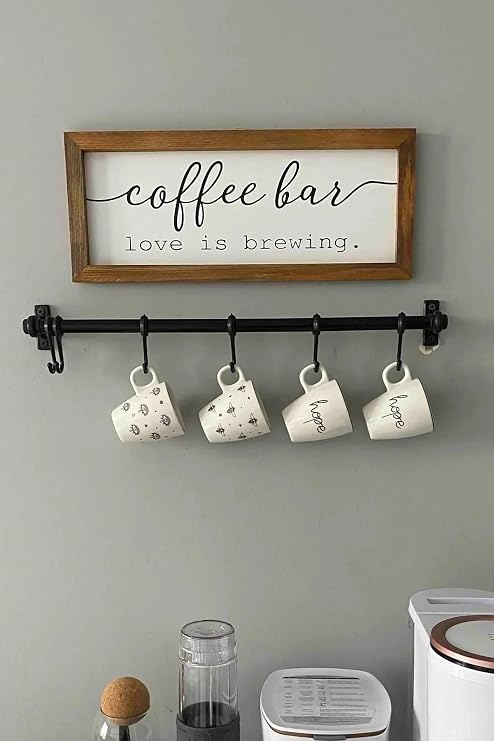 6-Cooked Decor Spoon and Mug Hanger Mounted on the Wall