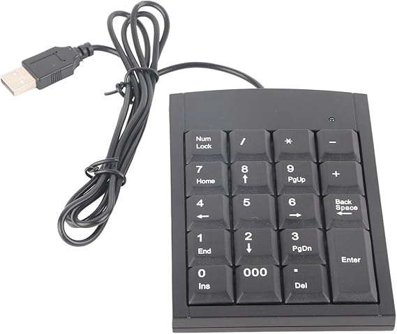 Numpad,12.9x8.9x1.1cm Number Pad Keyboard,19 Key Mini USB Numeric Keypad with Cable for Laptop Computers Desktop Notebook PC