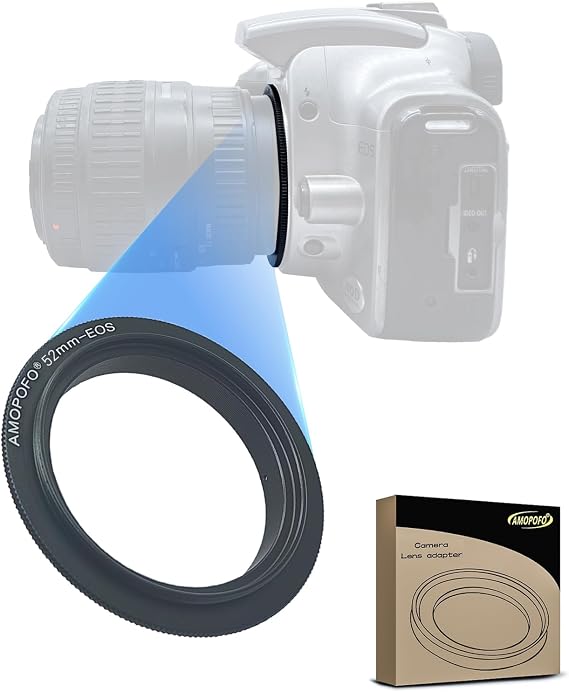 52mm Filter Thread Macro Reverse Mount Adapter for Canon 1D, 1DS, Mark II, III, IV, 1DC, 1DX, D30, D60, 10D, 20D, 20DA, 30D, 40D, 50D, 60D, 60DA, 5D, T1i, T2i, T3, T3i, T4, T4i, C300, C500