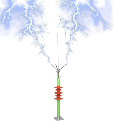 Lightning Rod, Insulated Lightning Protection System Kit, Removable Lightning Arrester For House Roof,Factories, Schools And Towers(2600MM)