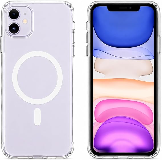 iPhone 11 Uyumlu Şeffaf Telefon Kılıfı, MagSafe ile Uyumlu, Kristal Şeffaf Tasarım, Kablosuz Şarj Destekli, İnce ve Hafif – BiElite