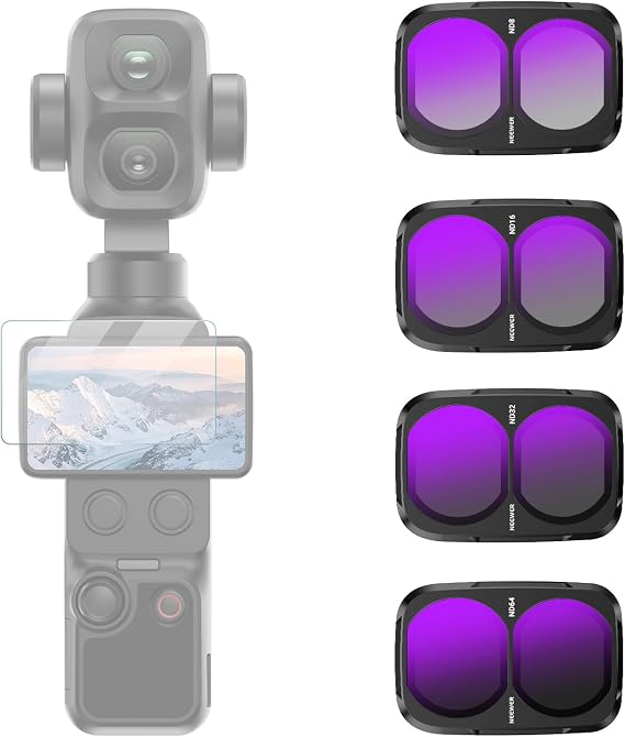 NEEWER 4 ND Filter Compatible with DJI Osmo Pocket 4P Xtra Muse 2 Pro