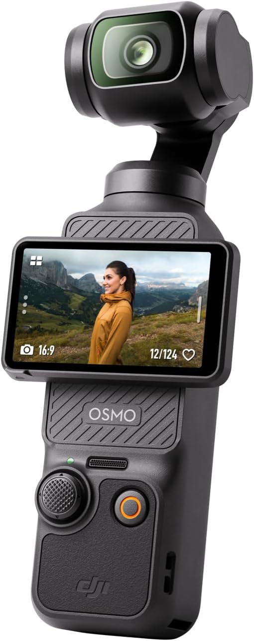 DJI Osmo Pocket 3 - Entegre Kameralı Elde Taşınabilir 3 Eksenli Gimbal Sabitleyici, 12 MP 1/2,3” CMOS 4K60 Video, Hareketli Ekran YouTube, TikTok, Video Vlog, Akıllı Telefona Takılabilir, Siyah