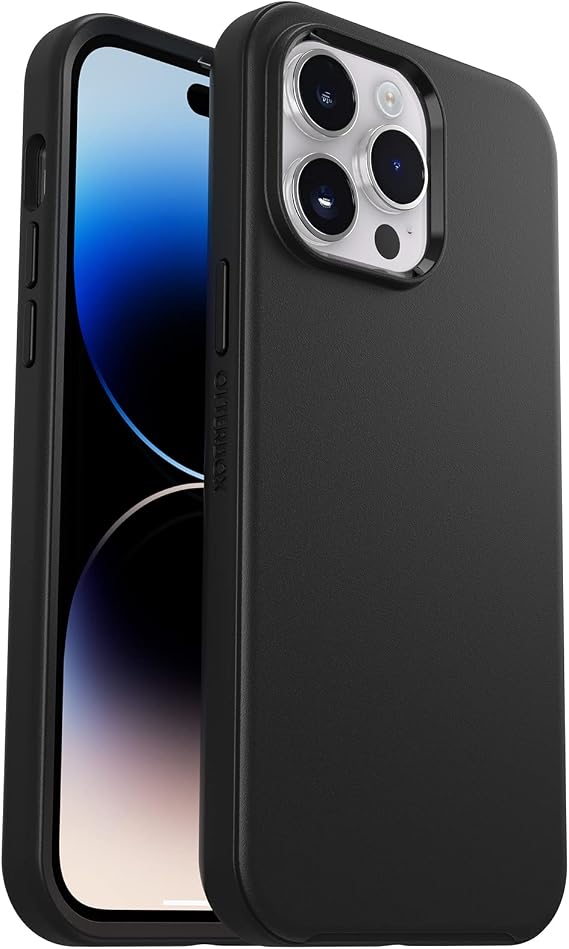 OtterBox Symmetry Case for iPhone 14 Pro Max, Shockproof, Drop proof, Protective Thin Case, 3x Tested to Military Standard, Antimicrobial Protection, Black - Non-Retail Packaging