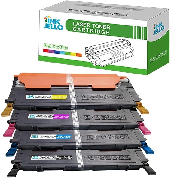 InkJello Compatible Toner Cartridge Replacement for Samsung CLP-320 CLP-320N CLP-325 CLP-325W CLX-3180 CLX-3180FN CLX-3180FW CLX-3185 CLX-3185FN CLT-4072S (Black/Cyan/Magenta/Yellow, 4-Pack)
