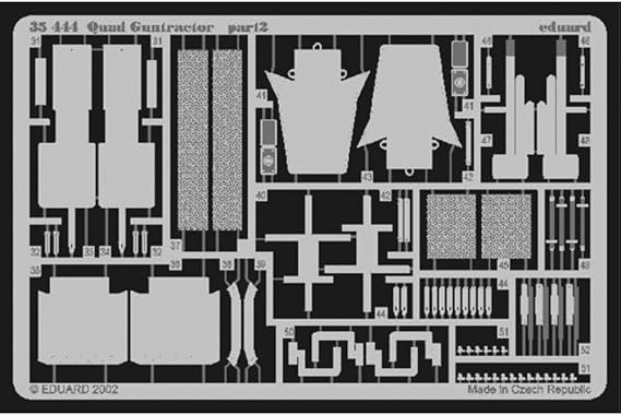 Eduard Accessories 35444 Model Kit Ford Fat-2 Quad Gun Tractor Photo Etching Kit