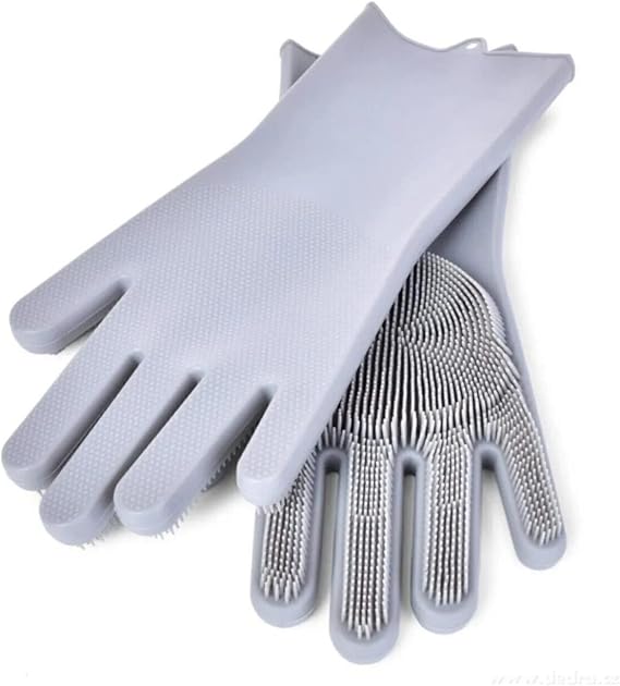 A1 Magic Silicone Dish Glove, Serrated mint Silcon Heat Resistant Multi-Purpose Cleaning Glove, A1