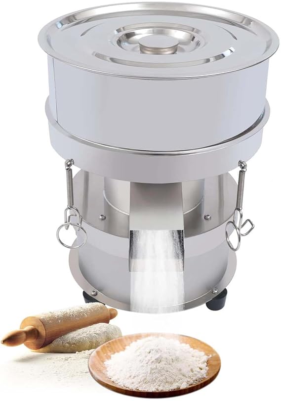 Automatic Sieve Shaker Vibrating Sieve Machine Powder Sifter Electric Flour Sifter Stainless Steel Vibrating Sieve Machine,10cm-30&40mesh