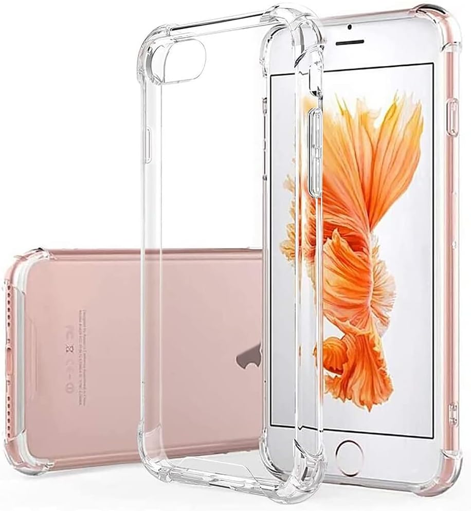 Hually iPhone 7 Plus Case, iPhone 8 Plus Case,Ultra-Thin Protective Cover with Flexible Silicone, Drop-Protection Fully Protective Cover Case for iPhone 78 Plus - Crystal Clear