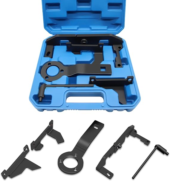 RUIZHI Timing Tool Kit, 5 PCS Engine Timing Belt Tool for PSA 1.2 PureTech, for Citroen C1 C3 C4, for Peugeot 108 208 308 2008 3008, for 1.0 VTi 1.2 VTi, OEM: 0109-2A 0109-2B