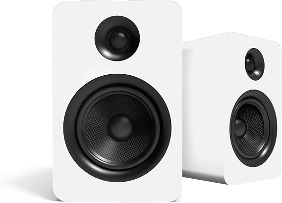 Kanto YU Passive 5.25" Bookshelf Speakers with 1" Silk Dome Tweeter | External Amplifier Required | 100W Power Handling | Matte White | Pair