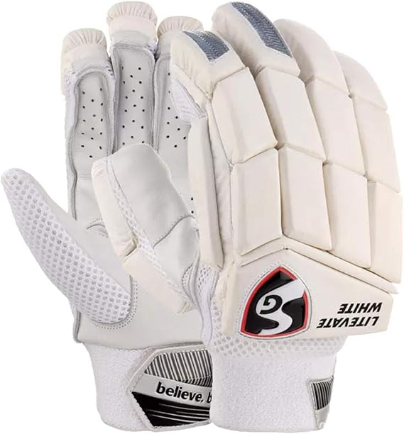 SG Cricket Litevate White RH Batting Gloves Adult