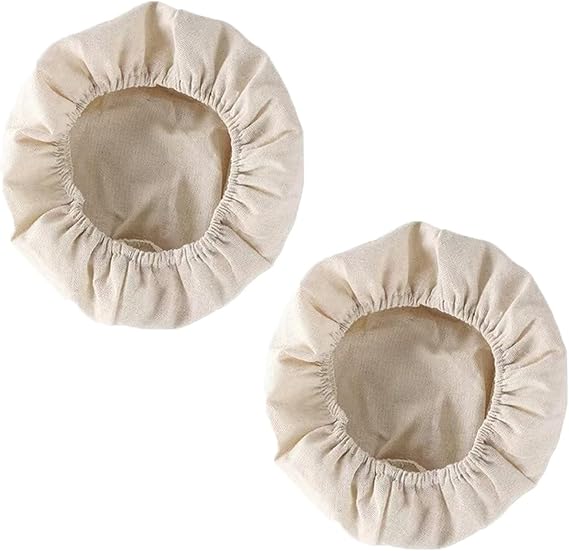 2Pcs Round Bread Proofing Basket Cloth Liner, Bowl Covers for Bread Proofing, Banneton Basket Liner Baking Dough Baskets Cover for Sourdough, Jars and Rising Dough