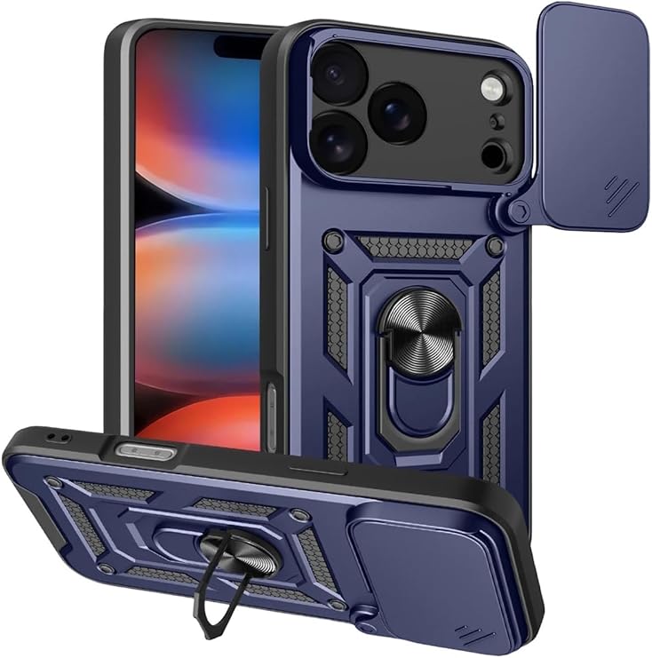 CONSTRAIN - iPhone 17 Pro Max ile uyumlu Apple Kılıf Kamera Korumalı Sürgülü Yüzüklü Armor Military Tank Kızaklı Sert Kapak