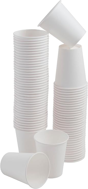 75pcs disposable cardboard cups 8oz 250ml, white hot cups, paper juice cup, party cardboard cups