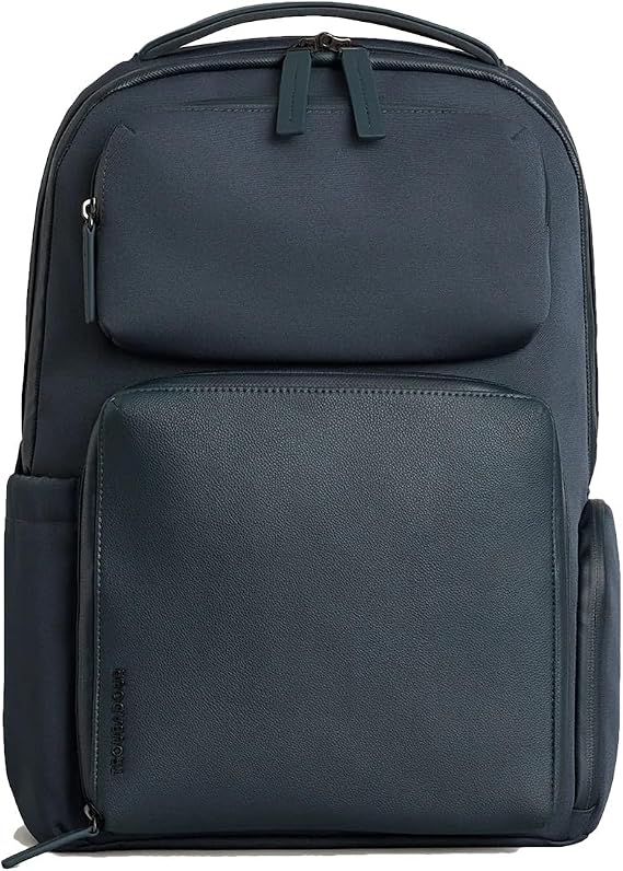 Troubadour Matrix Backpack – 20L Capacity, Water-Resistant, Microfibre Lining, Ergonomic Straps, Recycled Polyester and Vegan Leather Trim – Basalt