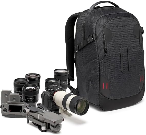 Manfrotto PRO Light Backloader M, Backpack for Mirrorless Cameras, Top and Rear Access, Double Tripod Attachment, Interchangeable Dividers, Black