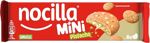 Nocilla Mini Pistachio Cookies, 64 g, Pack of 8