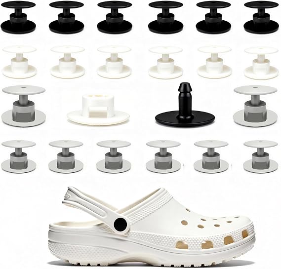 XNUT 24 Sets Replacement Rivets for Crocs, Replacement Parts for Crocs Shoe