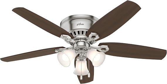 Hunter Builder Ceiling Fan with LED Light and Pull Chain Control