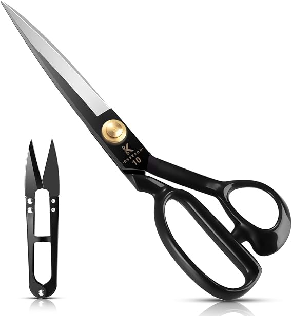 BVEKADO 10 Inch(25.4CM) Fabric Scissors, Dressmaking Scissors, high Carbon Steel