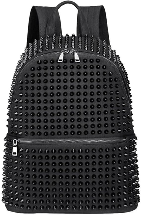 Ro Rox Minerva Studded Backpack Canvas Punk Gothic Bag School Unisex Rucksack