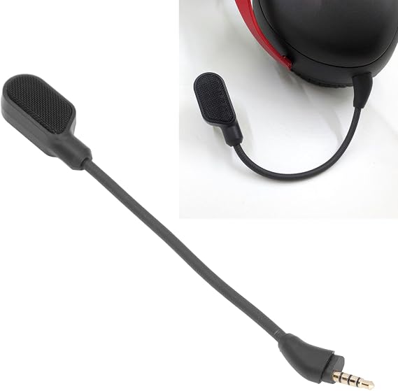 Replacement Microphone Mic for Cloud III, Gaming Headset Noise Cancelling 3.5mm Detachable Microphone Boom
