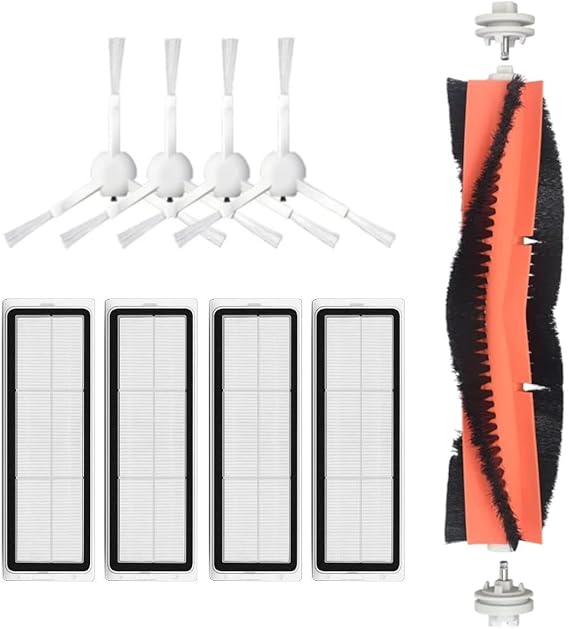 robotyedek Vacuum Mop 1C/2C/Dreame F9 Uyumlu Yedek Mopsuz Fırça Hepa Filtre Seti-9 Parça