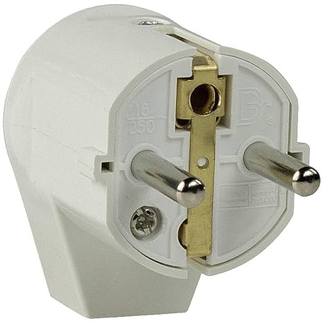 as - Schwabe 45041 - Right Angle Ground Plug, White, 230V